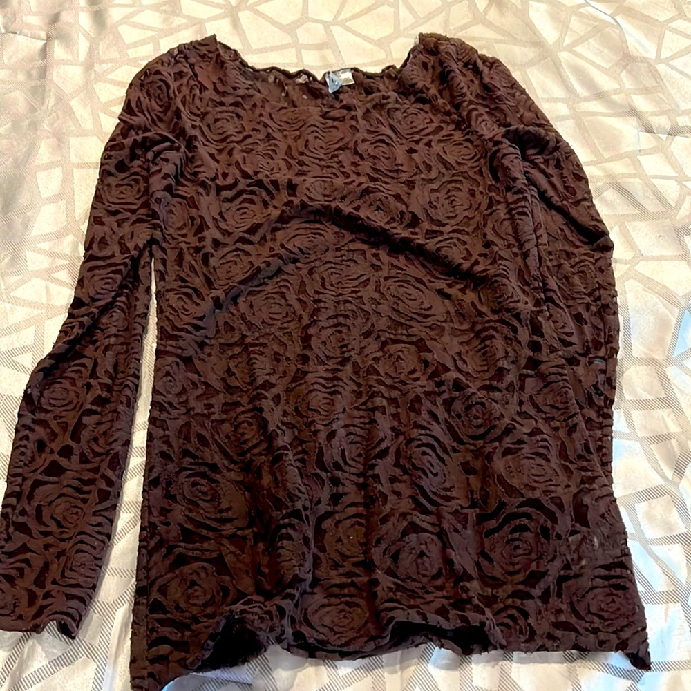 Floral see through tunic